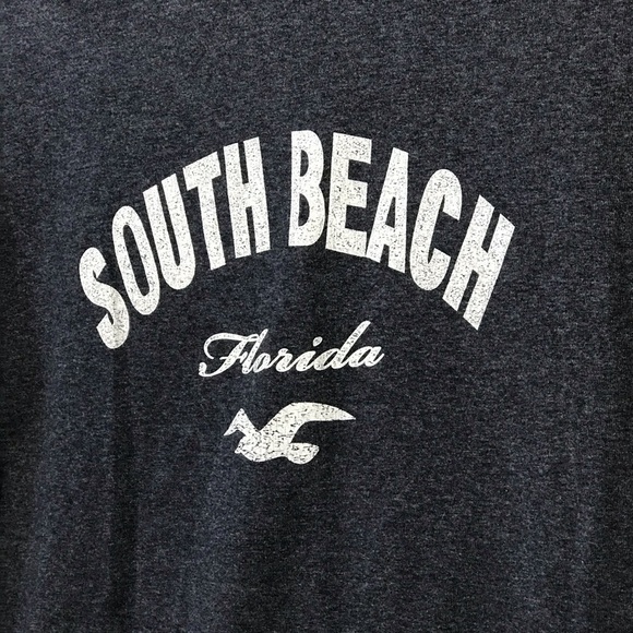 South Beach Florida Tee Shirt Unisex Charcoal Gray - Picture 2 of 6
